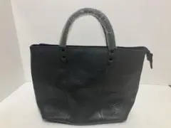 ハーヴェストレーベル　本革トートバッグ　髭バッグ　ネイビー