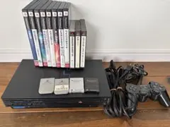 PlayStation 2 本体 + ゲームソフト11本 メモリーカード4個