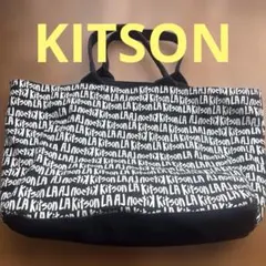 難あり　Kitson LA トートバッグ ブラック ロゴ総柄のサムネイル
