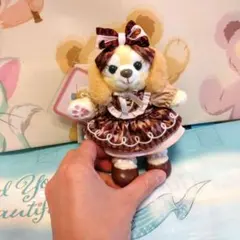 上海ディズニー　クッキーアン　ハロウィン　ぬいぐるみ＋ぬいぐるみバッジ2点セット ダッフィー クッキーアン ハロウィン 2022 ぬいぐるみバッジ 2個セット