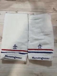 Munsingwear ホワイトタオルセット 2枚　フェイスタオルサイズ