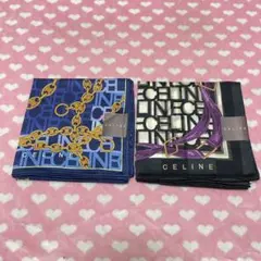 【ZEN様：新品2枚】CELINE ハンカチ コットン