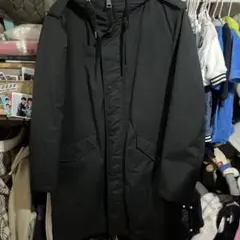 Herno フード付きモッズコート 黒