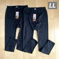 裏起毛レギンス　ロングタイツ　ズボン下　インナーパンツ　2枚セット　LL