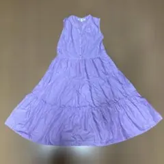 GLOBAL WORK GIRLS ノースリーブシャツワンピ XXL パープルのサムネイル
