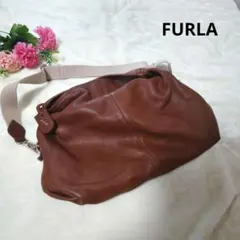 【人気☆FURLA】ブラウン　オシャレ　かわいい　2wayショルダーバッグ
