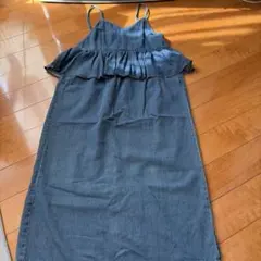 Samansa Mos2 blue デニムキャミワンピース フリーサイ