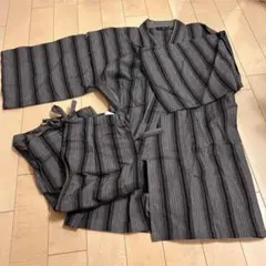 新品　甚平　縦縞　L L ルームウェア　ストライプ
