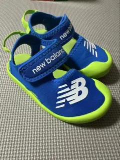 ニューバランス new balance キッズサンダル 青緑 15cm 中古品