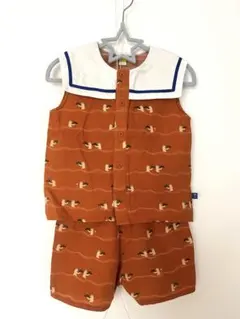 モイモルン セットアップ 110 トップス ショートパンツ ノースリーブ