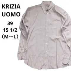KRIZIA UOMO クリツィア メンズ 長袖Ｙシャツ M L ストライプ