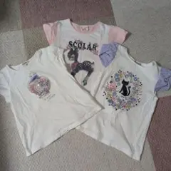 半袖Tシャツ　130　女の子　3枚セット　まとめ売り