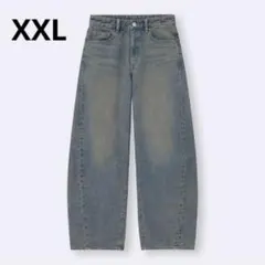 新品タグ付き GU バレルレッグジーンズ XXL 丈標準
