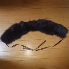 ファー　ティペット　モカ