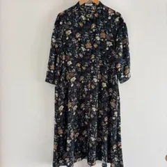 レプシィム 花柄ガウンワンピース M 七分袖