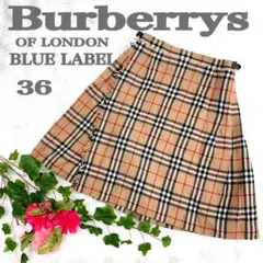 【大人気】BURBERRY バーバリー 巻きスカート ノバチェック プリーツ