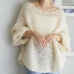 プラージュ　Plage HAND KNIT ジャンボタム　モヘヤ　ハンドニット 2026年最新】 plage (プラージュ) HAND KNIT ジャンボタムニットの人気