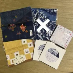 和風 洋風 藍染 ハンカチ 5枚セット