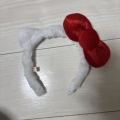ハローキティ カチューシャ 赤リボン