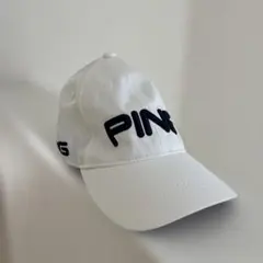PING ゴルフキャップ PLAY YOUR BESTメンズ　白　洗浄済み