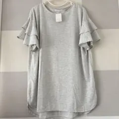 【タグ付き新品未使用】アメリカンホリック　ティアード袖フリルチュニック　グレー