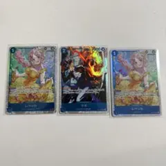 ワンピースカード 神の島の冒険 レベッカ サボ sr 3枚セット