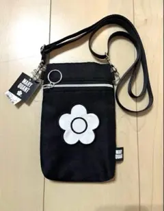 MARY QUANT スマホショルダーバッグ ブラック