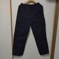 ＧU黒 カーゴパンツ ポリエステル　綿　レディースＳ