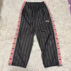 【廃盤品】プーマジャージ下 PUMAピンク×グレー プージャY2K スポーツ