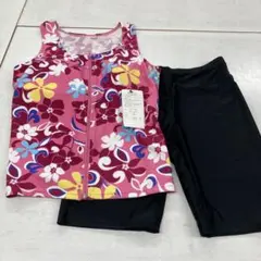 新品未使用　スポーツ用水着 ピンク 花柄 5L MM2