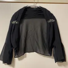 ビーズ装飾 シフォン★ボレロ★七分袖