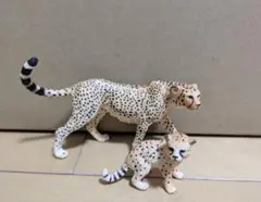 シュライヒ　チーター　親子　動物フィギュア