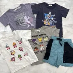 ポケットモンスター＆ウルトラマンTシャツセット　110センチ　カービィ