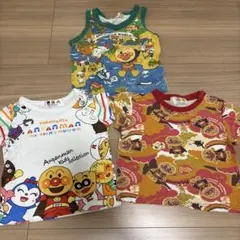 90 男の子　アンパンマン　子供服　保育園着　半袖　Tシャツ　夏服　まとめ売り