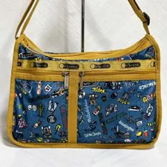 美品✨ LeSportsac デラックスエブリデイ　アメリカン　マチ拡張