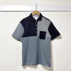 THE SHOP TK ポロシャツ M 切替 ボーダー 抗菌防臭 バイカラー