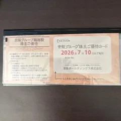 京阪電鉄株主優待券　ひらパー入場券他 2名様分