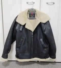 ALPHA INDUSTRIES フェイクムートンB-3 ジャケット ブラックL