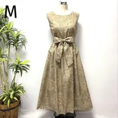 最終価格　着物リメイク　ロングワンピース　ジャンパースカート　花柄　ギャザー