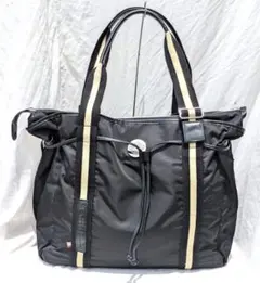 Orobianco トートバッグ ボストンバッグ　ナイロン×レザー　ブラックのサムネイル