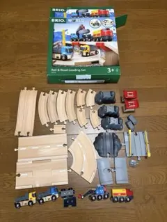 BRIO WORLD 33210 レール＆ロード ローディングセット 木製レールのサムネイル