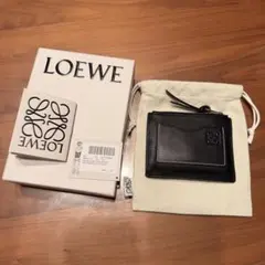 LOEWE コインホルダー　スクエア レザー ラージ 黒