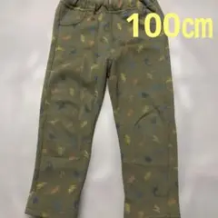 恐竜柄オリーブグリーン長ズボン100㎝