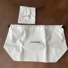 CHANEL ホワイトポーチとDior Prestige小袋