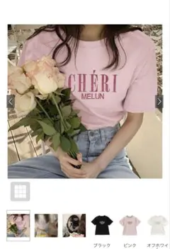 GRL ロゴ刺繍tシャツ