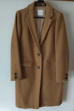 LOWRYS FARM　レディース　チェスターコート　Lサイズ　茶　ブラウン