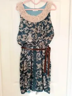 アクシーズファム 花柄ノースリーブワンピース