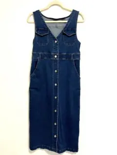 デニム ジャンパースカート ワンピース Mサイズ