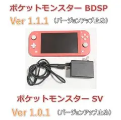 スイッチライト本体 コーラル SV Ver. 1.0.1 BDSP 1.1.1