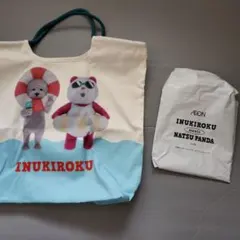 イオン ナツパンダ 犬記録 ロープハンドルバック ライトブルー